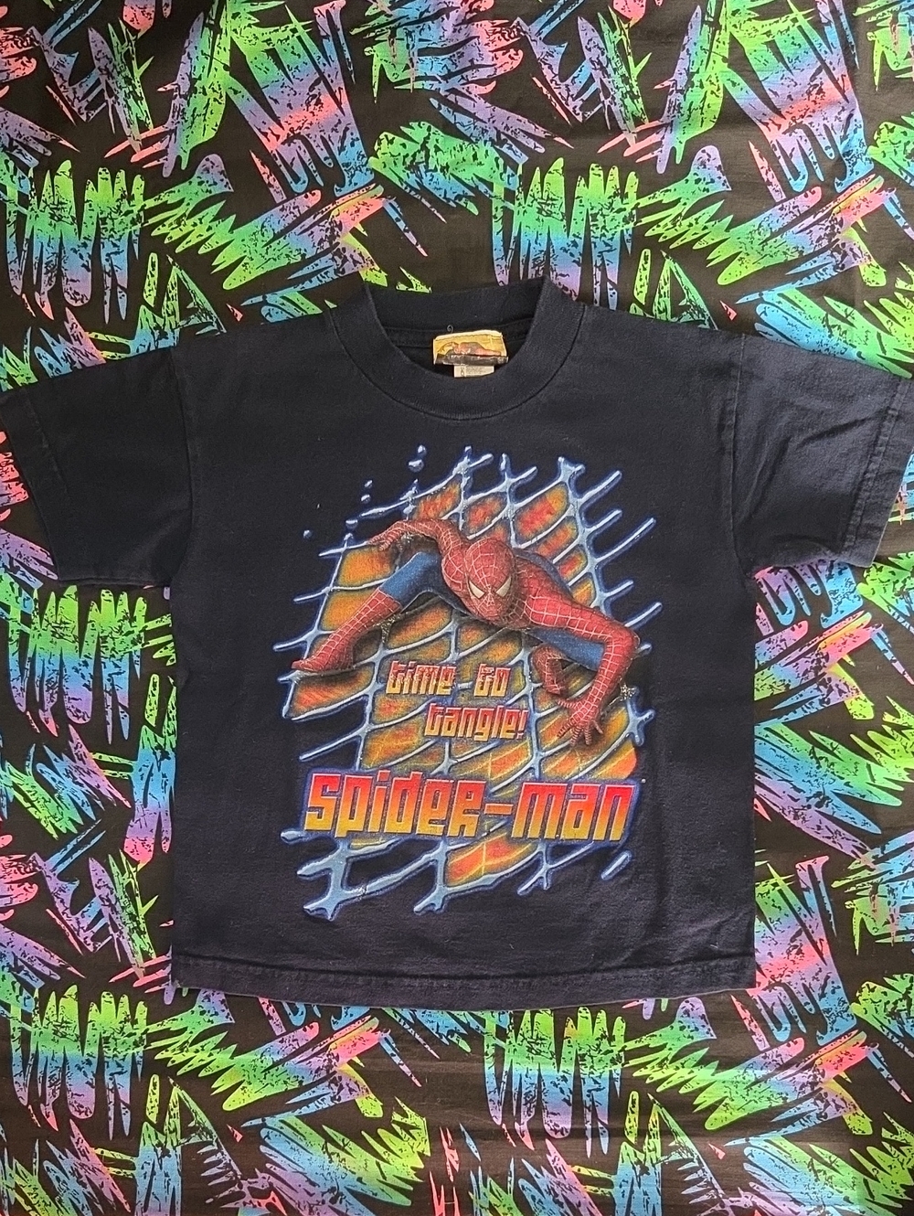 VTG Y2K 2004 Spiderman 2 Time To Tangle T-shirt